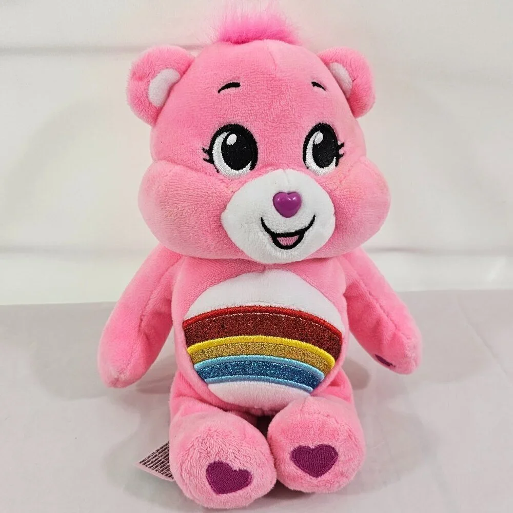 Care Bears Cheer Bear 9” Pink Teddy Bear Soft Stuffed Plush Toy Animal